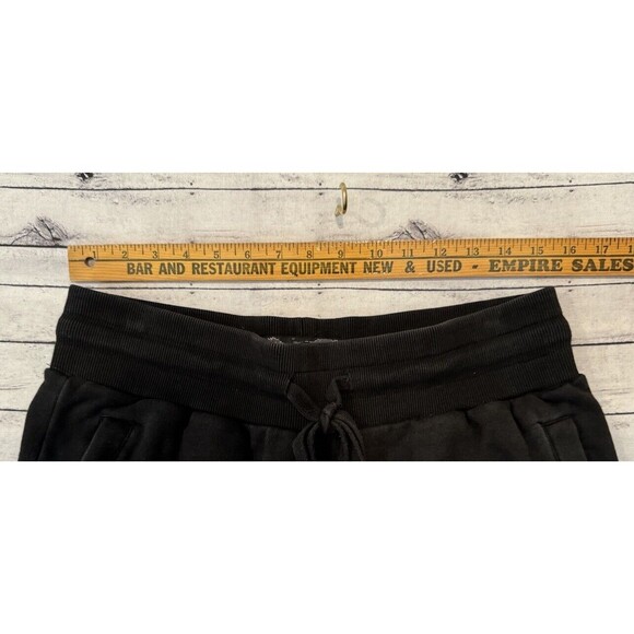 NICE KICKS Mens Essentials Sweatpant Jogger Sz L Black Logo Drawstring Pants - Picture 15 of 16